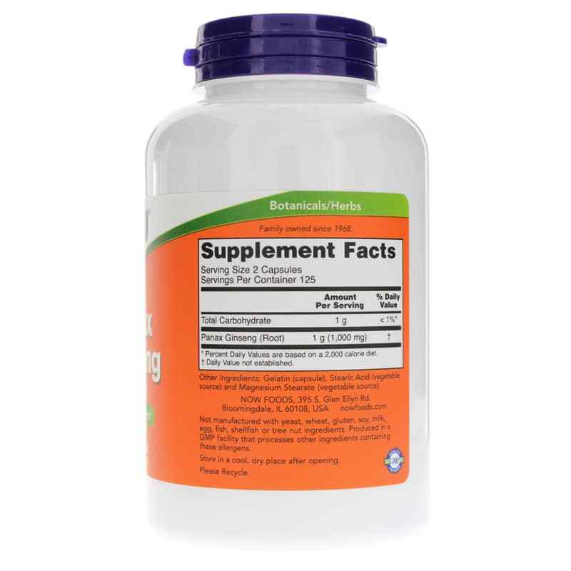 Panax Ginseng 500 Mg, 250 Capsules, by NOW Foods, image #2