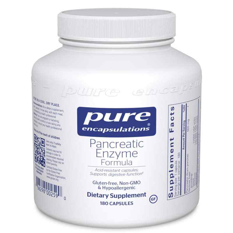 Pancreatic Enzyme Formula, 180 Capsules, by Pure Encapsulations