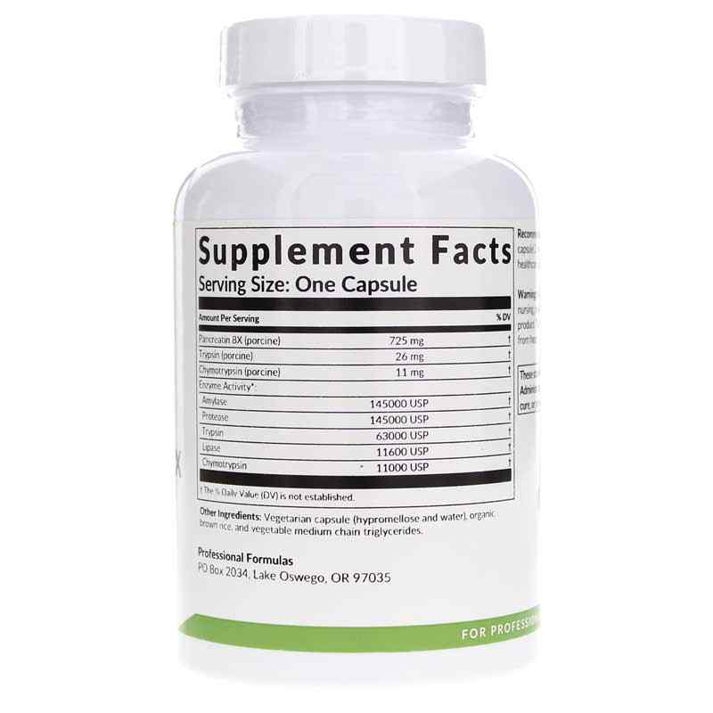 Pancreatin 8X Plus, 120 Capsules, by Professional Formulas, image #2