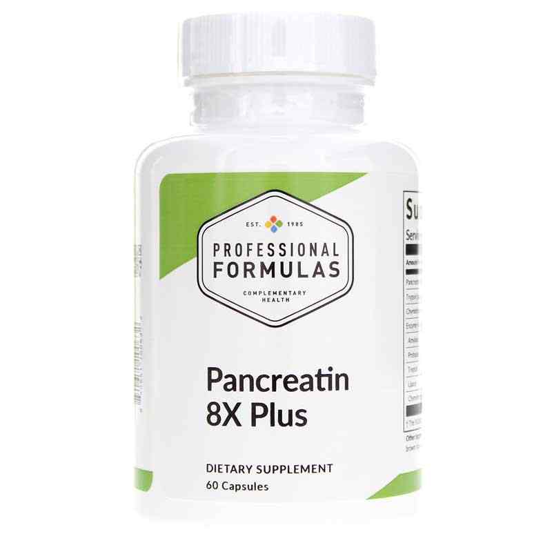 Pancreatin 8X Plus, 60 Capsules, by Professional Formulas