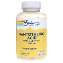 Pantothenic Acid 500 Mg, 250 Veg Capsules, by Solaray