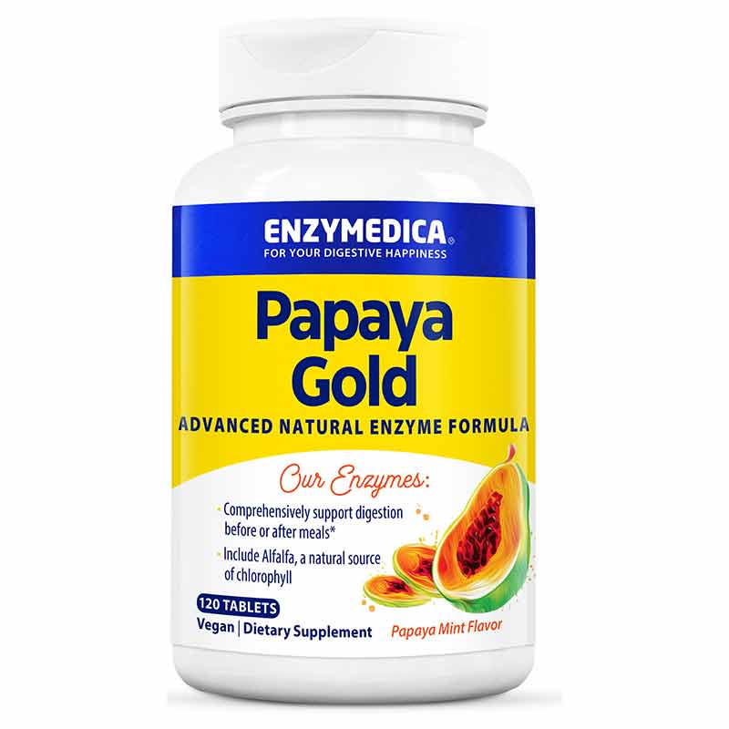 Papaya Gold, 120 Tablets, by Enzymedica