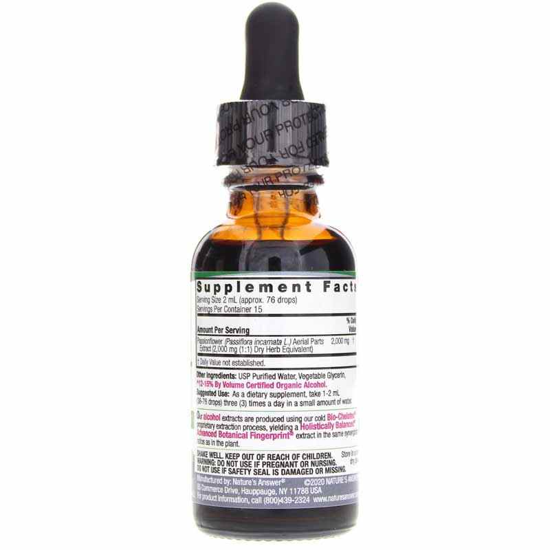 Passionflower Extract, 1 Oz, by Natures Answer, image #2