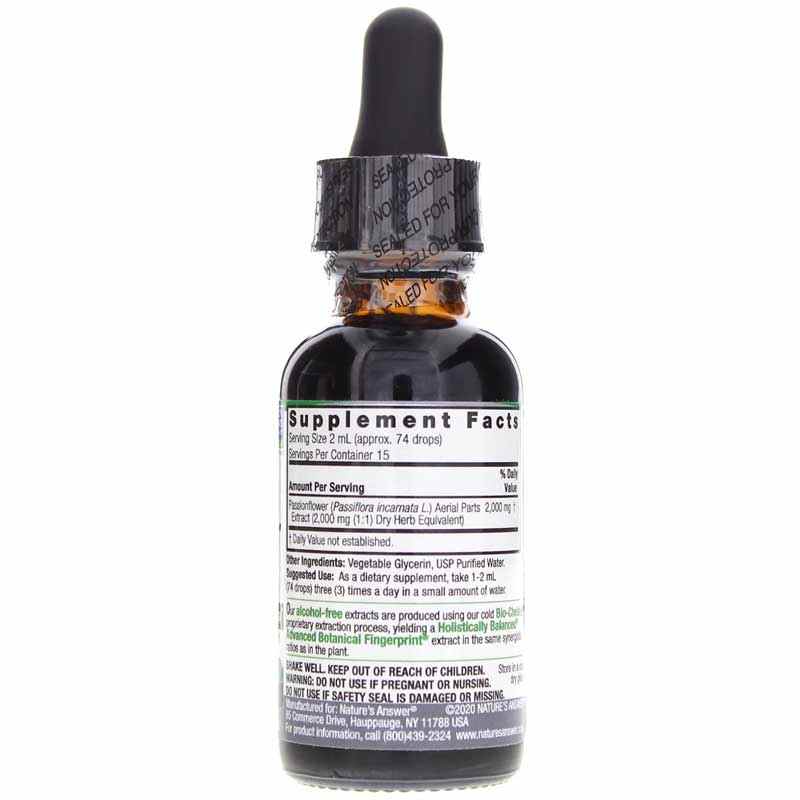 Passionflower Extract Alcohol-Free, by Natures Answer, image #2