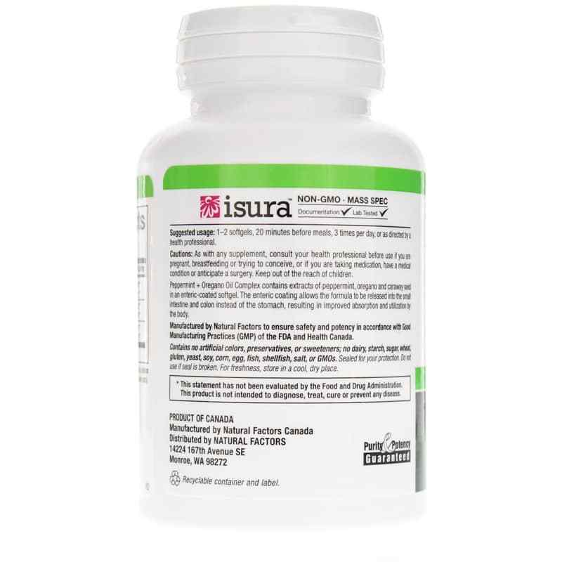 Peppermint & Oregano Oil Complex, by Natural Factors, image #3