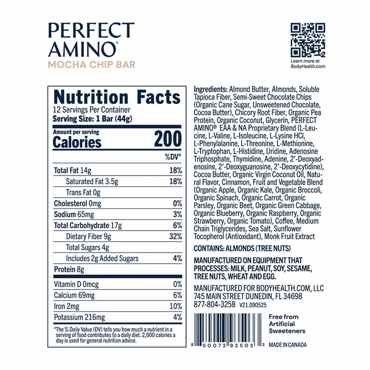 Perfect Amino Bar, by BodyHealth