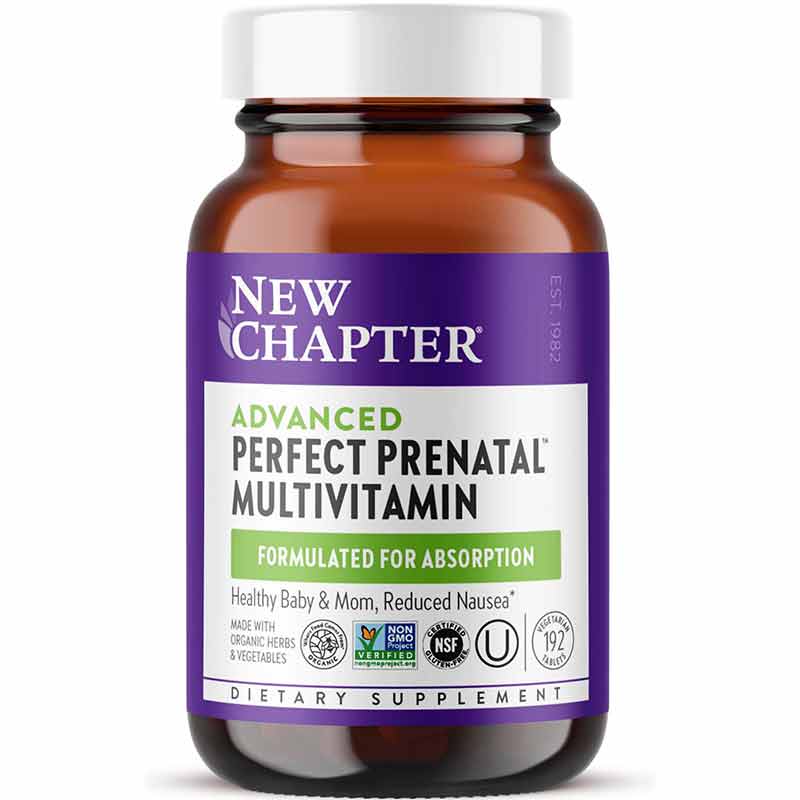 Perfect Prenatal Multivitamin, 192 Veg Tablets, by New Chapter