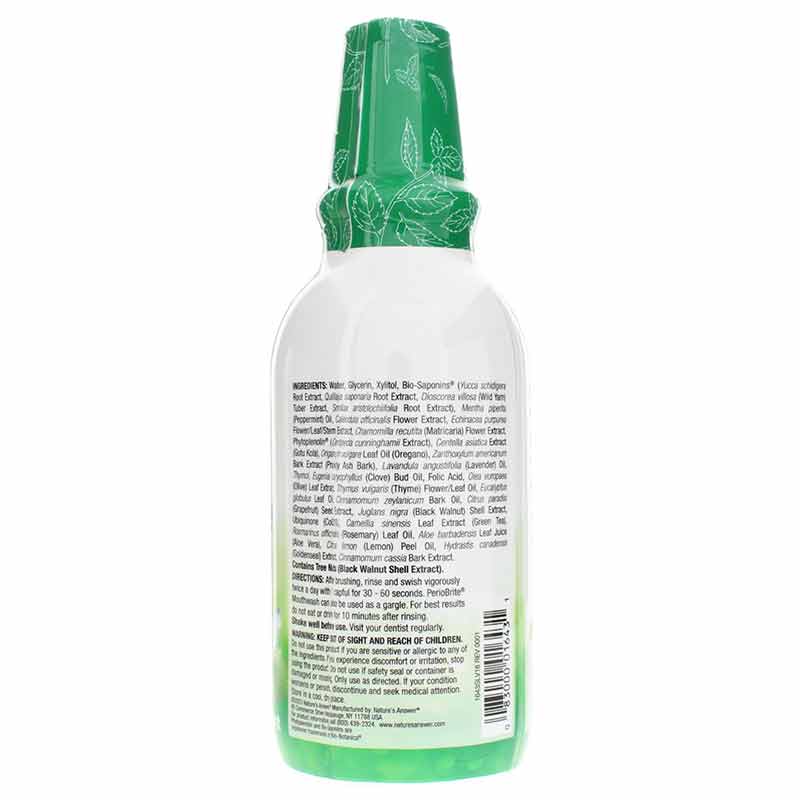 PerioBrite Natural Mouthwash Alcohol-Free, Cool Mint, by Natures Answer, image #2