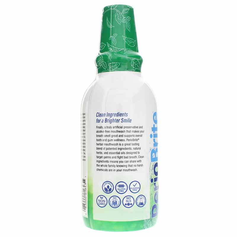 PerioBrite Natural Mouthwash Alcohol-Free, Cool Mint, by Natures Answer, image #3