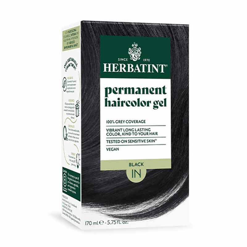 Permanent Hair Color Gel, 1N Black, by Herbatint