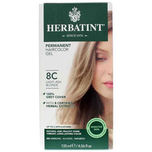 Permanent Hair Color Gel, 8C Lt Ash Blonde, by Herbatint