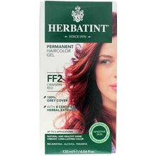 Permanent Hair Color Gel, FF2 Crimson Red, by Herbatint