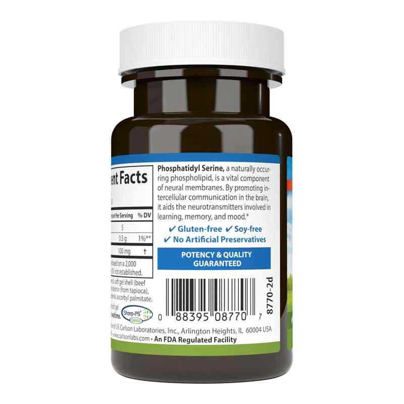Phosphatidyl Serine, 30 Softgels, by Carlson Labs, image #3