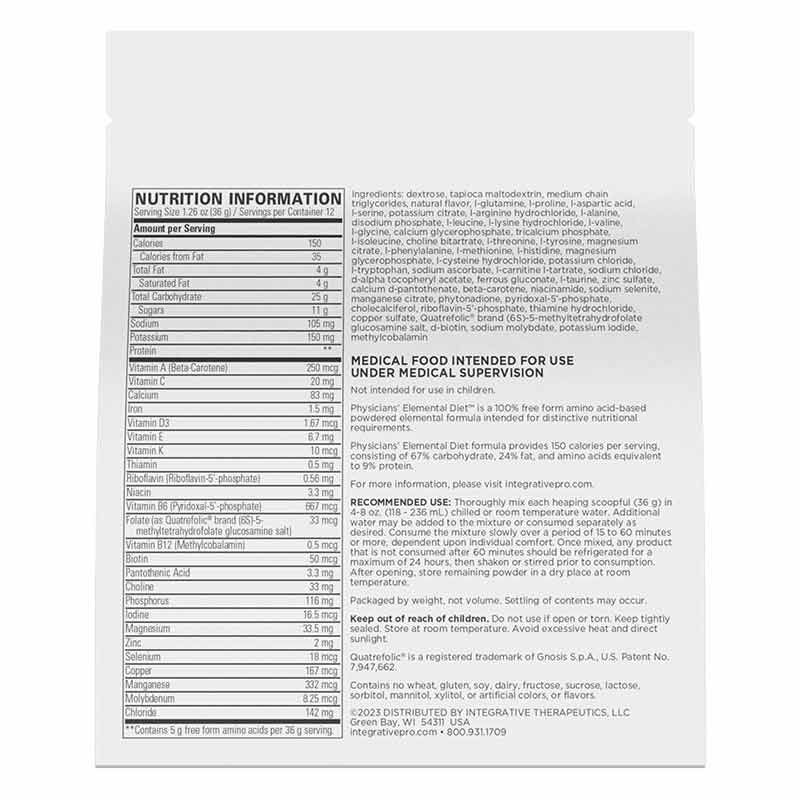 Physicians Elemental Diet, 15.23 Oz, by Integrative Therapeutics, image #2