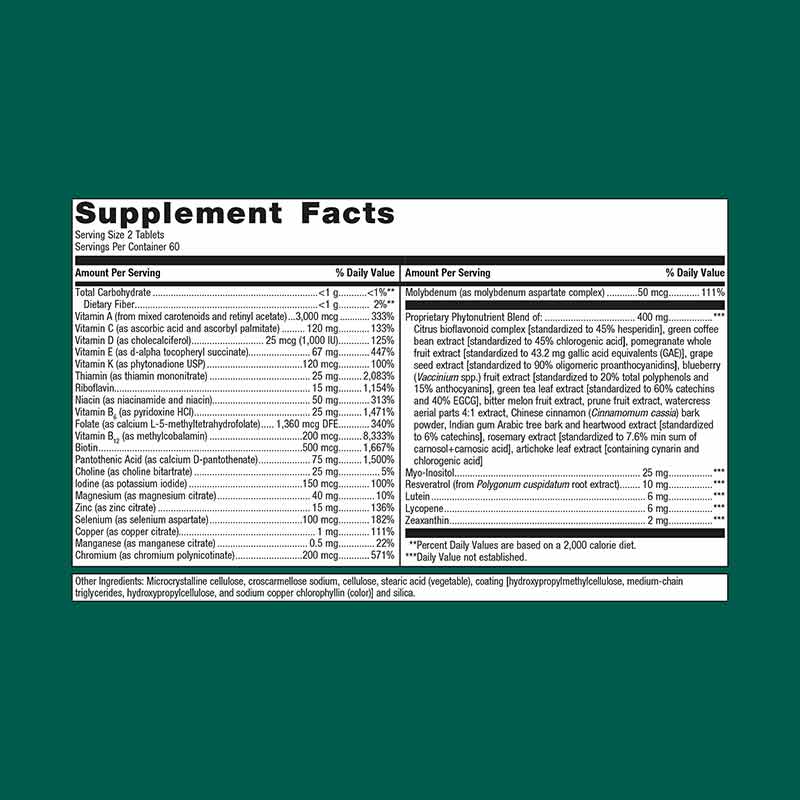 PhytoMulti Multivitamin, 120 Tablets, by Metagenics, image #2