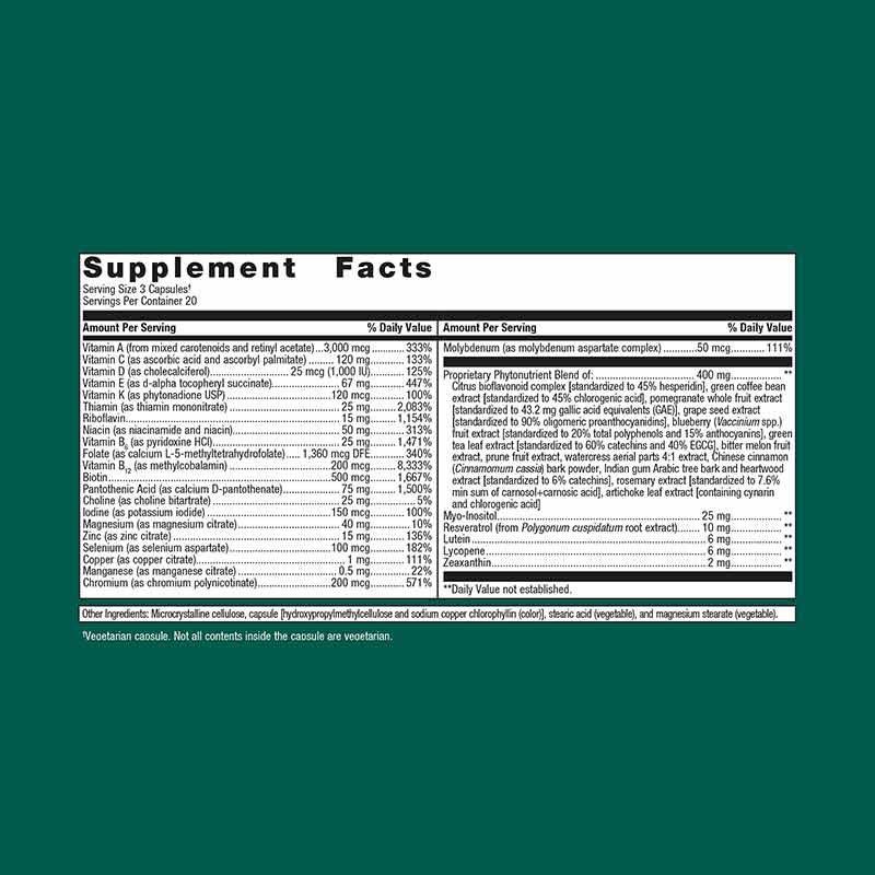 PhytoMulti Multivitamin Capsules, 60 Capsules, by Metagenics, image #2