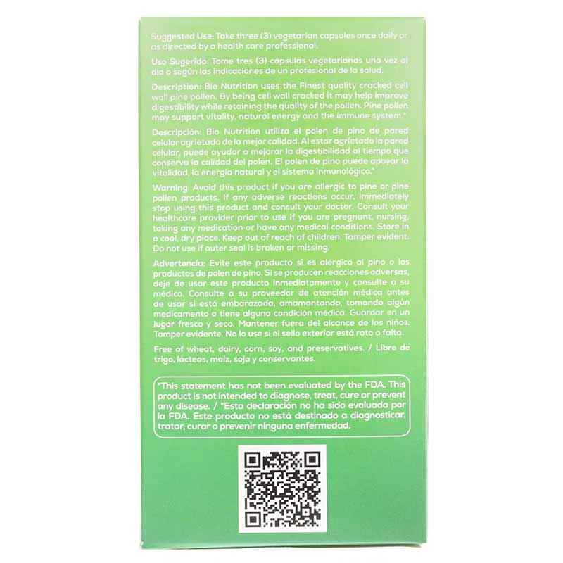 Pine Pollen 1500 Mg, by Bio Nutrition, image #4