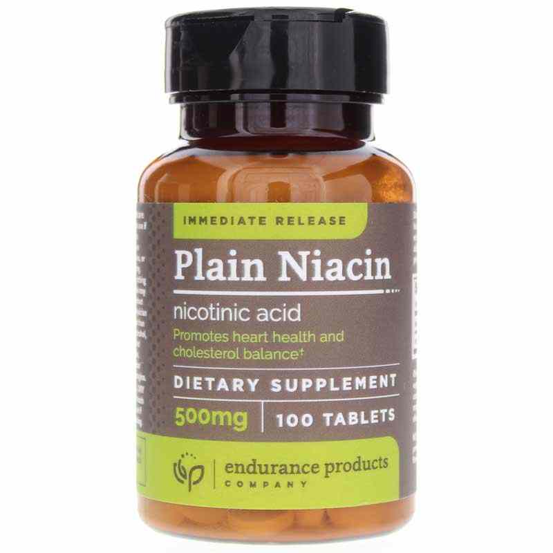 Plain Niacin (Nicotinic Acid) 500 Mg, 100 Tablets, by Endurance Products Plain Niacin (Nicotinic Acid) 500 Mg, 100 Tablets, by Endurance Products