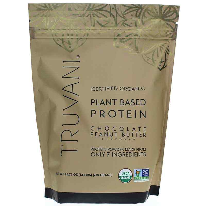 Plant Based Protein, Peanut Butter Chocolate, 20 Servings, by Truvani