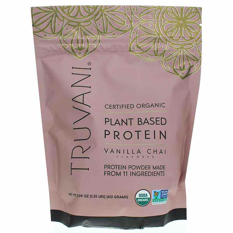 Plant Based Protein, Vanilla Chai, 20 Servings, by Truvani