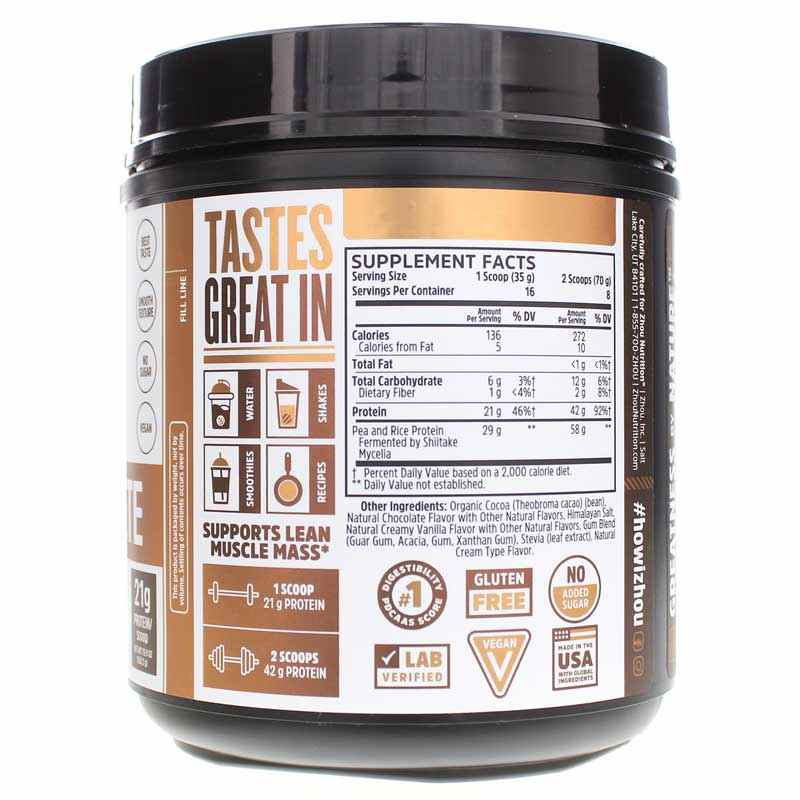 Plant Complete Optimal Absorption Vegan Protein, Chocolate, by Zhou Nutrition, image #2