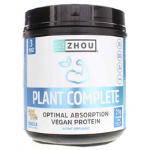 Plant Complete Optimal Absorption Vegan Protein, Vanilla, by Zhou Nutrition