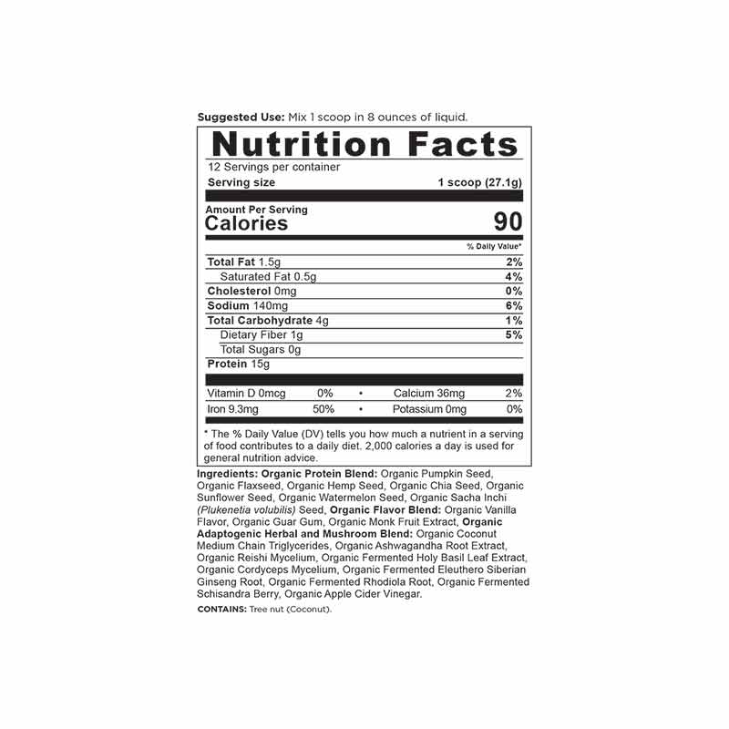 Plant Protein+ Organic, Vanilla, 12 Servings, by Ancient Nutrition, image #2