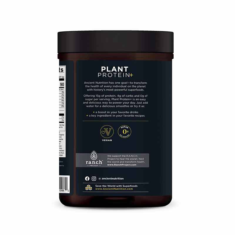 Plant Protein+ Organic, Vanilla, 12 Servings, by Ancient Nutrition, image #4