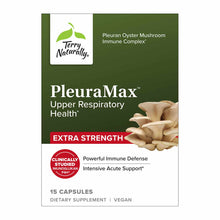 PleuraMax Extra Strength bottle by Terry Naturally containing 15 vegan capsules of Pleuran Oyster Mushroom Immune Complex for