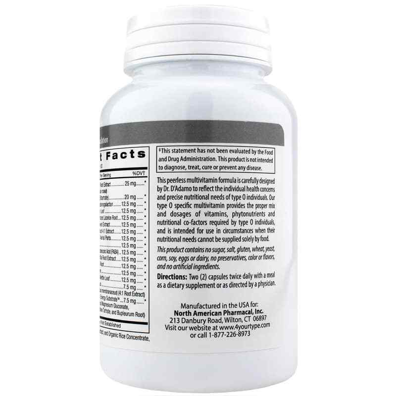 Polyvite Multivitamin Type O, by D Adamo Personalized Nutrition, image #3