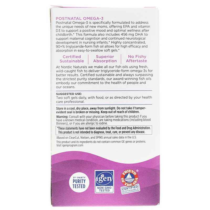 Postnatal Omega-3, by Nordic Naturals, image #3
