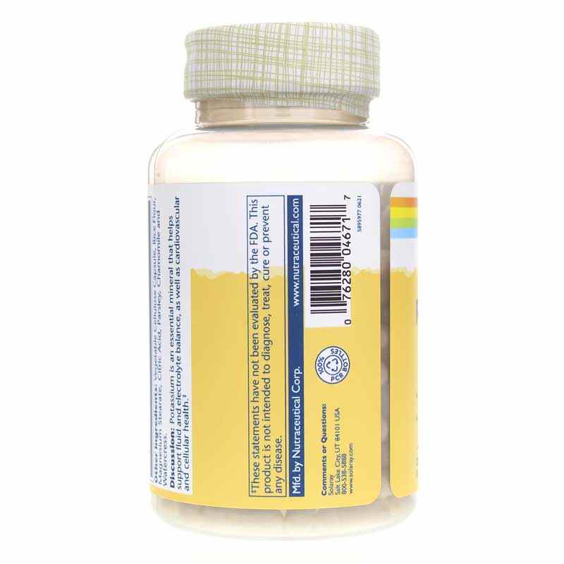 Potassium 99 Mg, 200 Veg Capsules, by Solaray, image #4