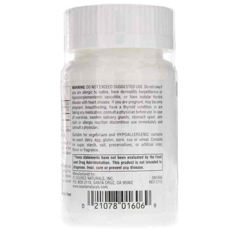 Potassium Iodide 32.5 Mg, 120 Tablets, by Source Naturals, image #3