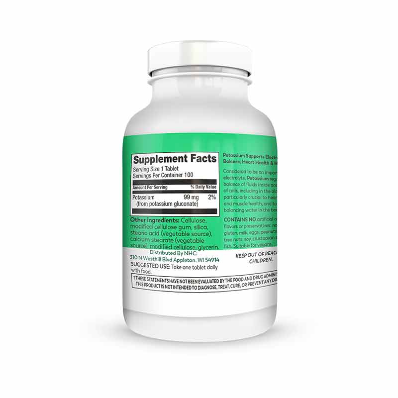 Potassium, 100 Tablets, by Natural Healthy Concepts, image #2