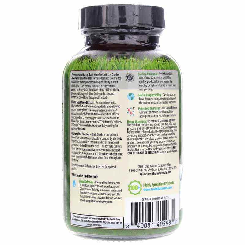 Power-Male Horny Goat Weed, by Irwin Naturals, image #3