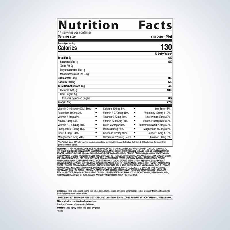 Power Nutrition Shake, Mixed Berry, 14 Servings, by Metagenics, image #2