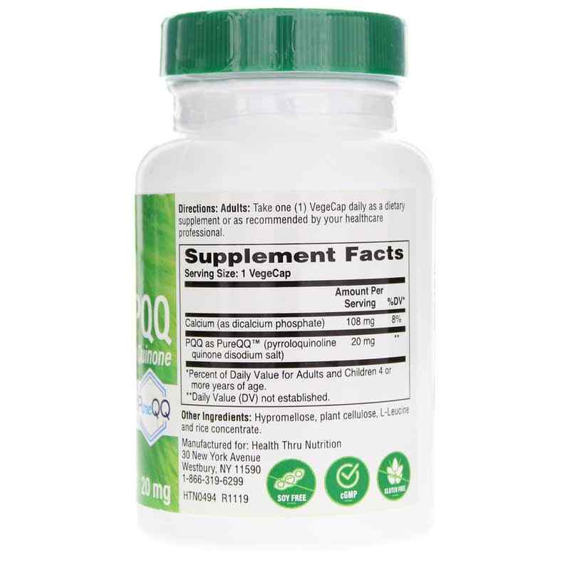 PQQ 20 Mg, 120 Veg Capsules, by Health Thru Nutrition, image #2