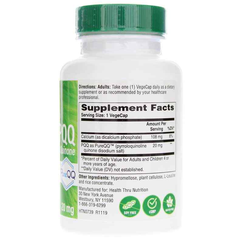 PQQ 20 Mg, 60 Veg Capsules, by Health Thru Nutrition, image #2