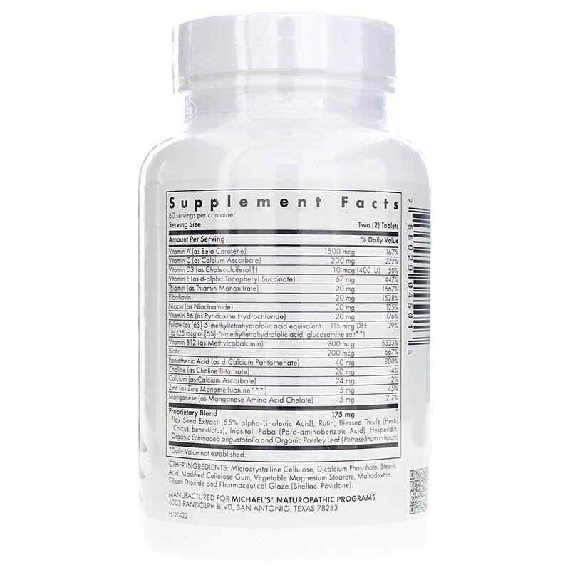 Pre-Teen Girls Multivitamin Tablets, 120 Veg Tablets, by Michael's Health, image #2