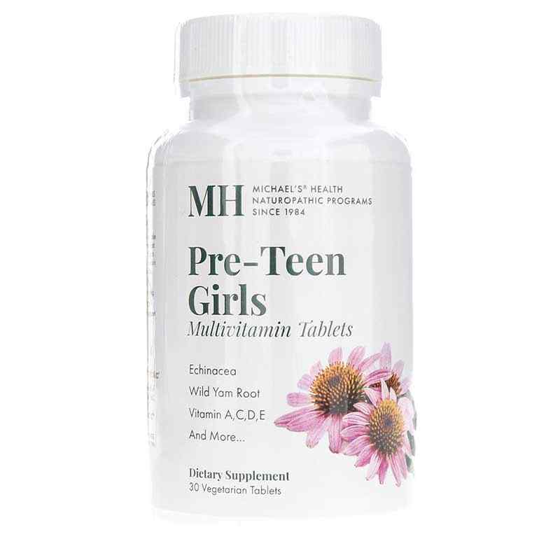 Pre-Teen Girls Multivitamin Tablets, 30 Veg Tablets, by Michael's Health