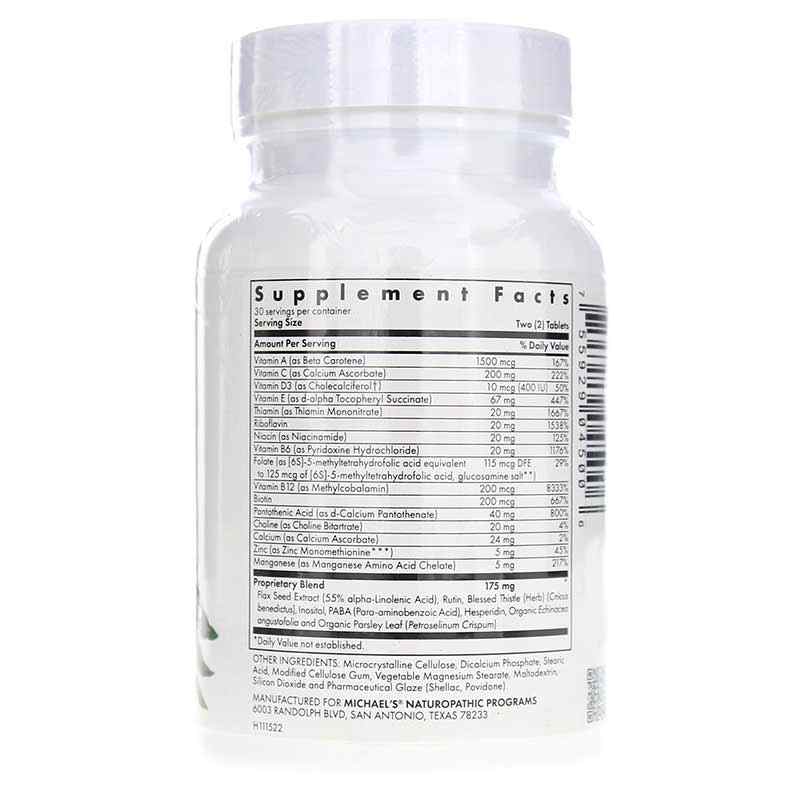 Pre-Teen Girls Multivitamin Tablets, 60 Veg Tablets, by Michael's Health, image #2