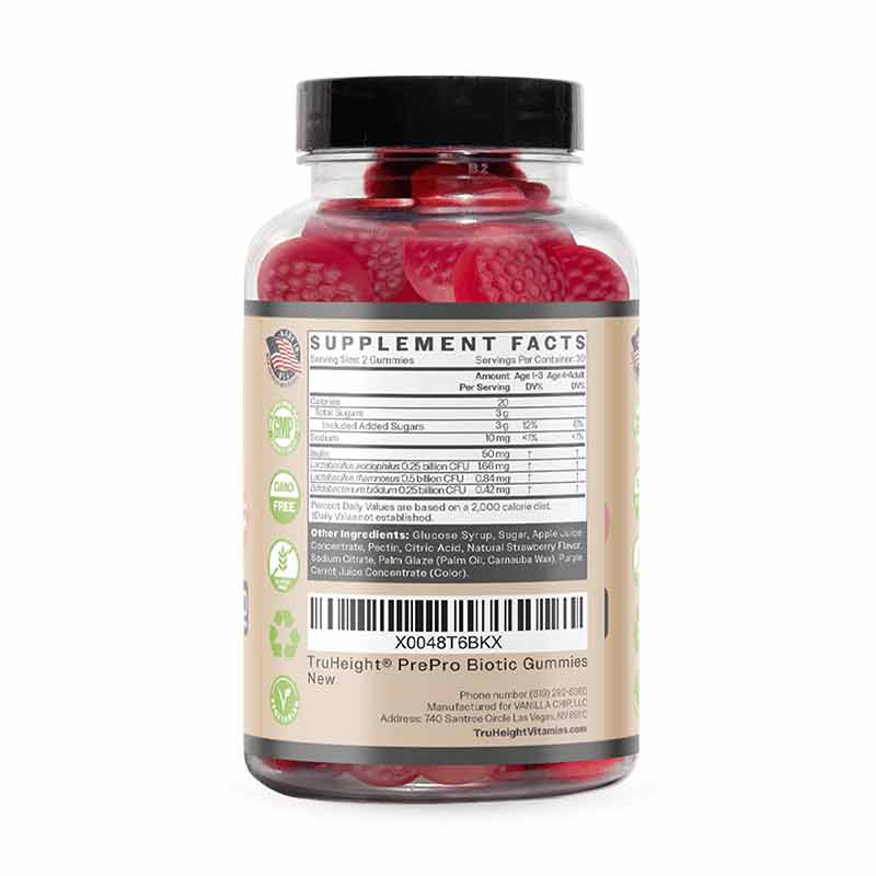 Prebiotic + Probiotic, 60 Gummies, by TruHeight, image #2