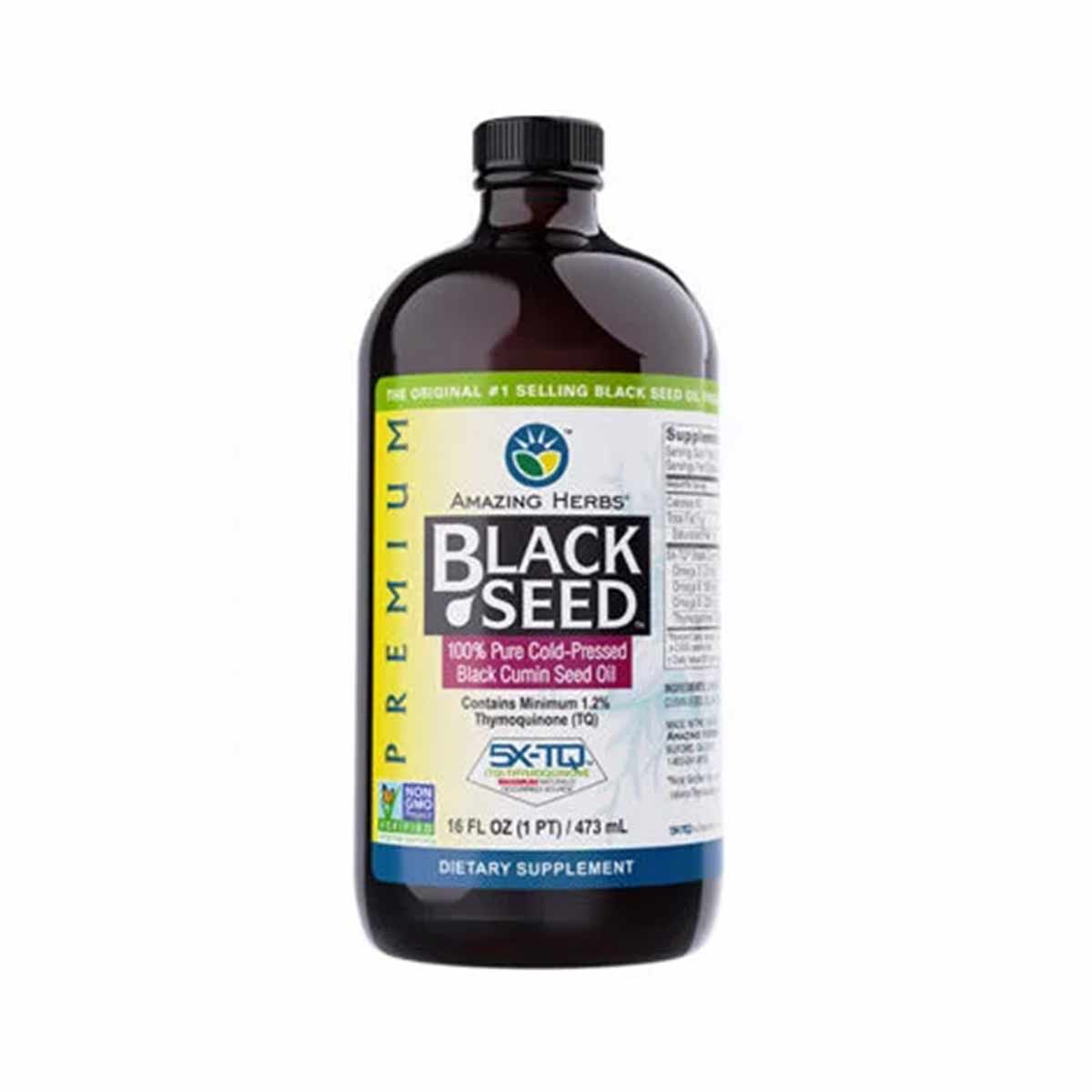 Premium Black Seed Oil, by Amazing Herbs