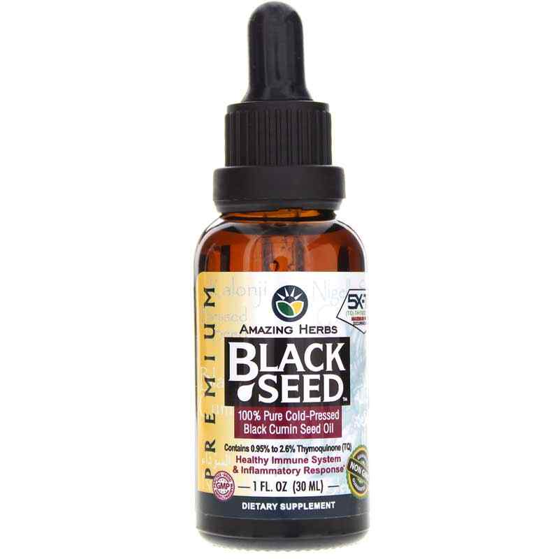 Premium Black Seed Oil, 1 Oz, by Amazing Herbs