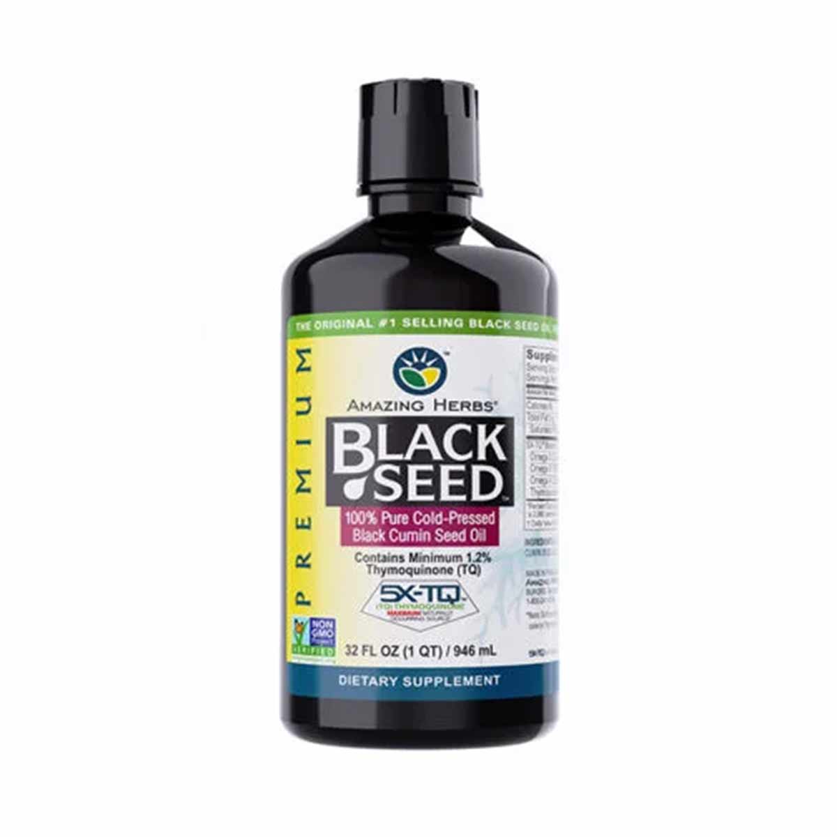 Premium Black Seed Oil, by Amazing Herbs