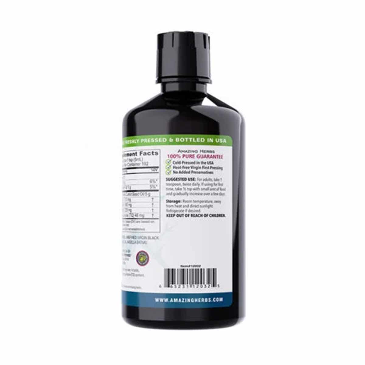 Premium Black Seed Oil, by Amazing Herbs