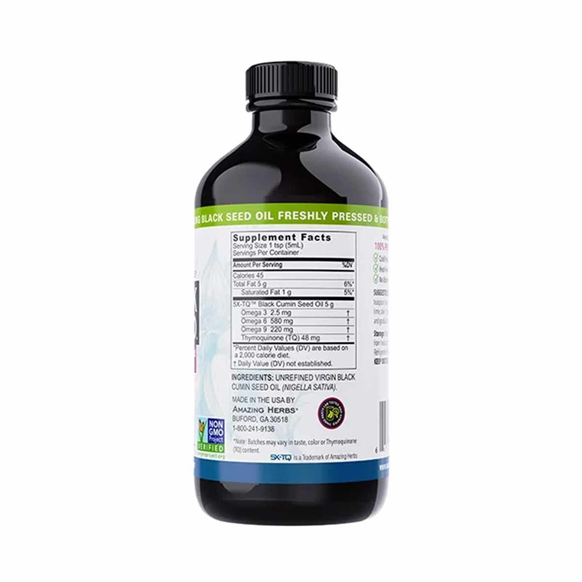 Premium Black Seed Oil, by Amazing Herbs