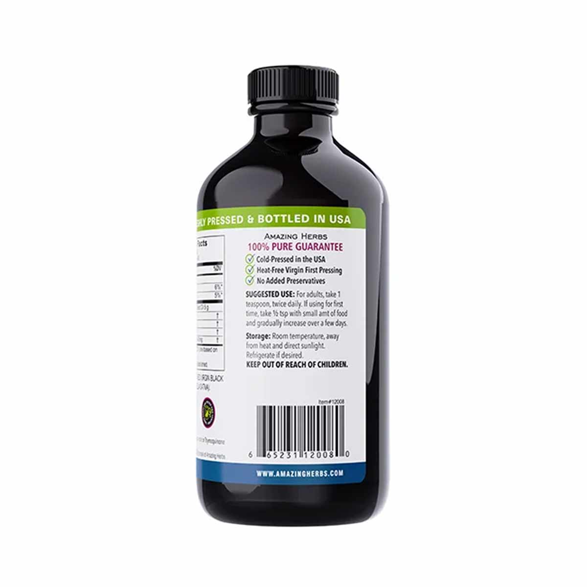 Premium Black Seed Oil, by Amazing Herbs