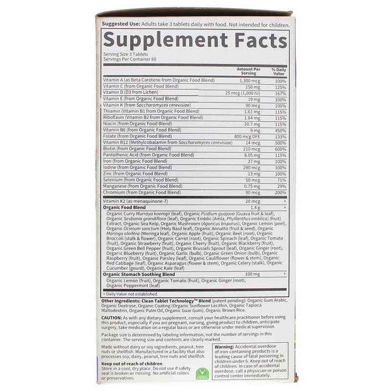 Prenatal Multi Whole Food Multivitamin, 180 Veg Tablets, by Garden of Life mykind Organics, image #2