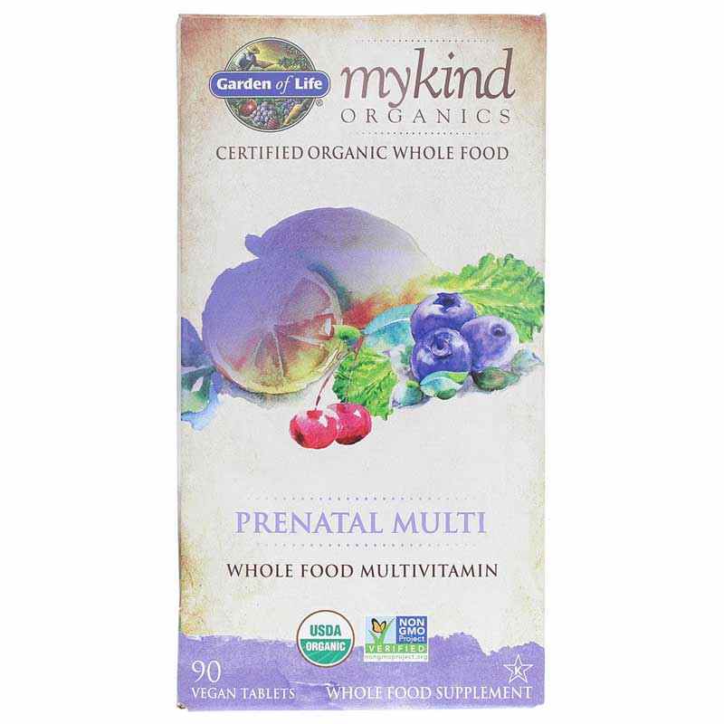 Prenatal Multi Whole Food Multivitamin, 90 Veg Tablets, by Garden of Life mykind Organics